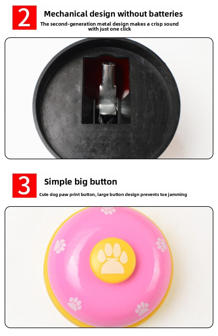 Ring bell pet supplies trainer, metal sounding bell for cats and dogs, call bell for ordering food, dog paw print, intelligent pet dog bell