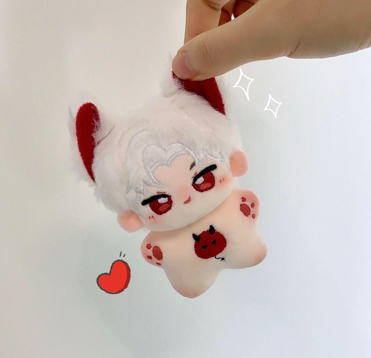 Love and Deepspace Rafayel 10cm cotton doll Xavier Zayne Sylus Caleb Cartoon peripheral decoration keychain Plush nude doll Gift
