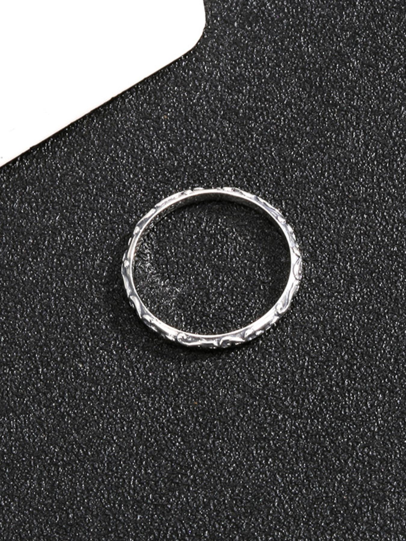 Women's S925 Silver Color Vine Pattern Ring, Fashionable New Style Jewelry for Women, Party Casual Daily Wear Gift Idea, Wedding Rings