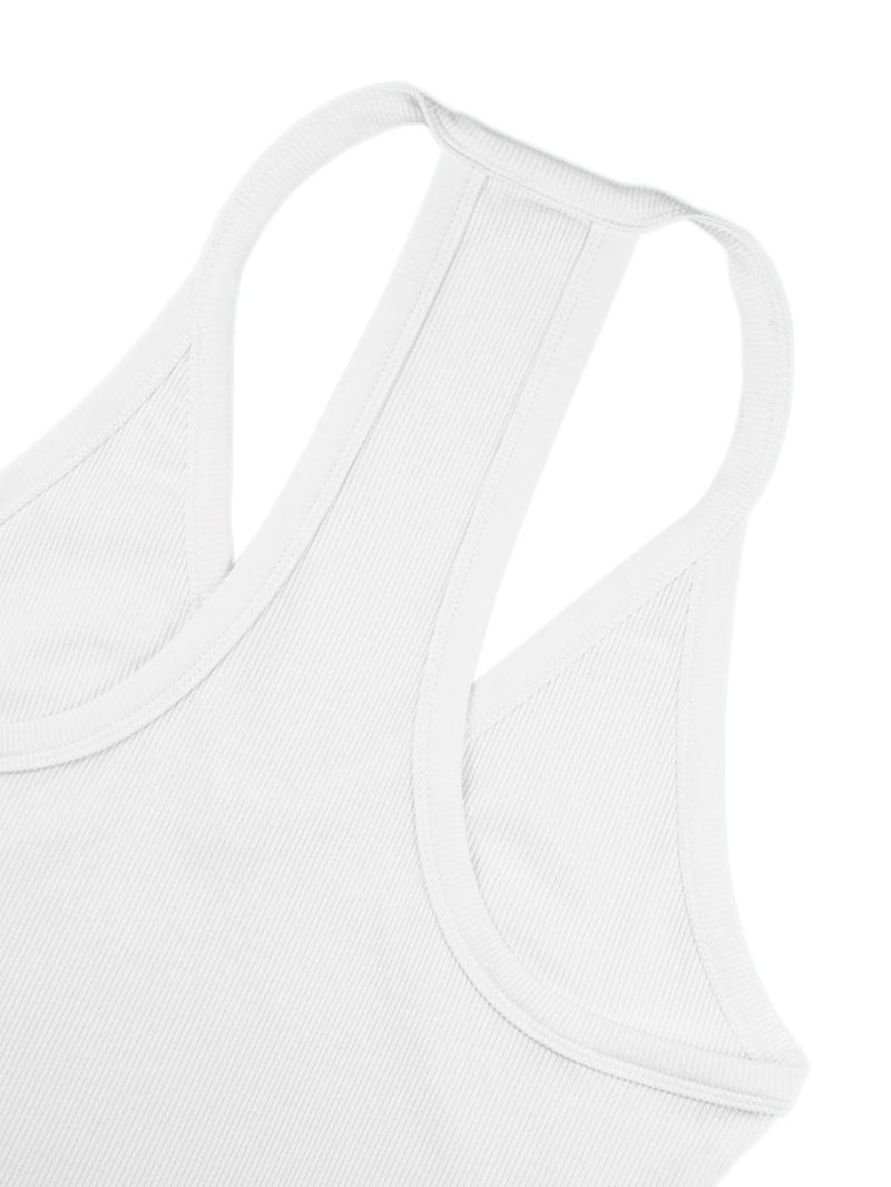 Women's Solid Racerback Tank Top, Casual Sleeveless Deep V- Neck Top for Summer, Ladies Clothes for Daily Wear, Breathable Sleeveless Tops