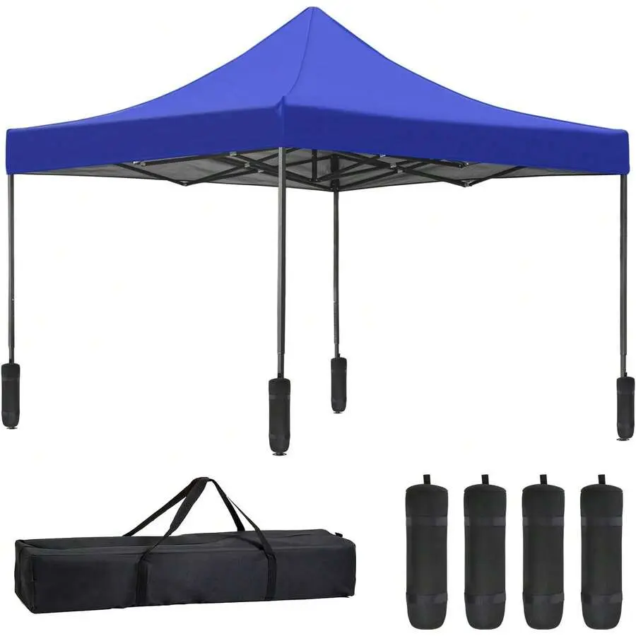 10x10 Setup Up Canopy Tent, Instant Portable Commercial Canopy Tent, Outdoor Gazeb Home, Party And Outdoor Activities,White