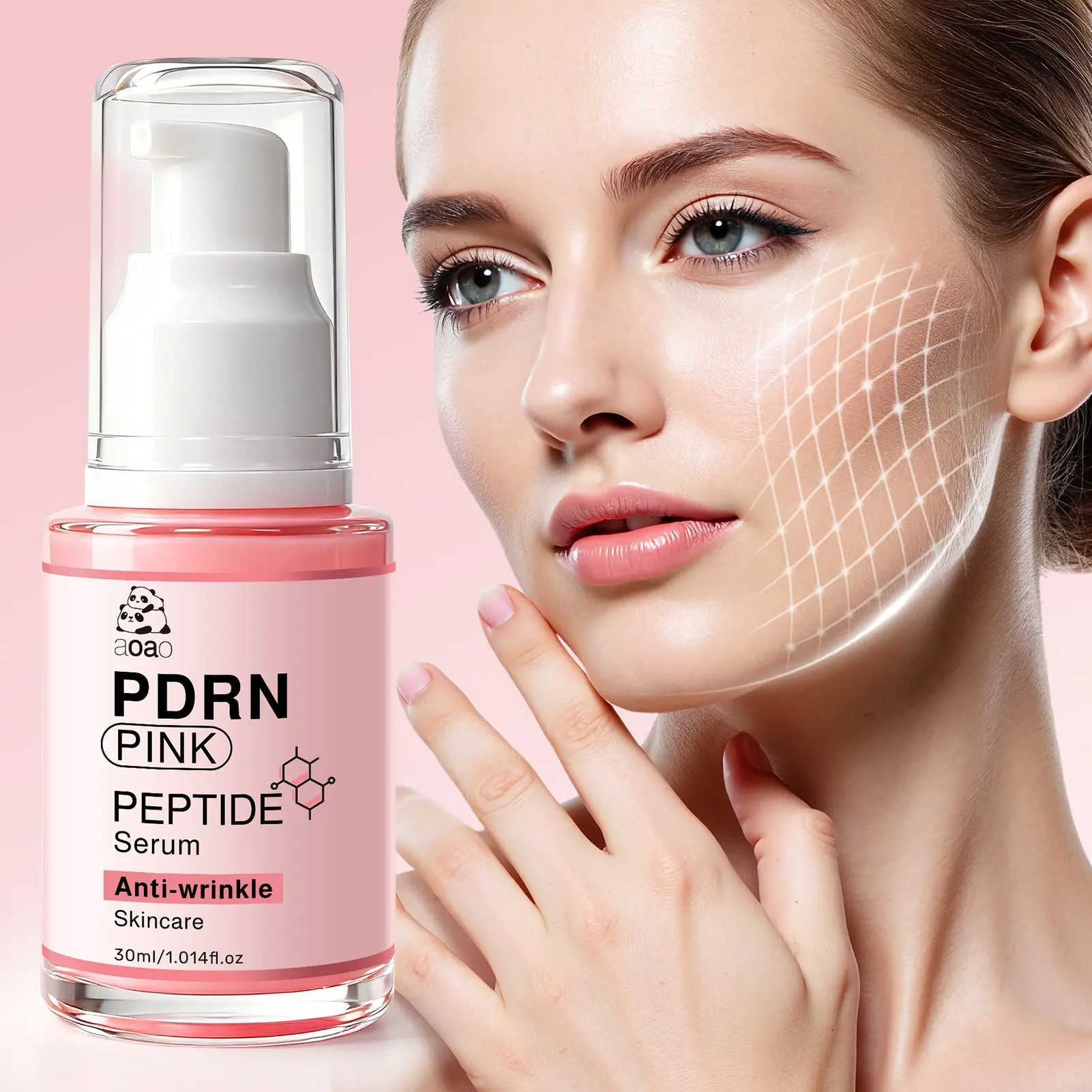 Pdrn Facial Essence with Peptides and Collagen, Firming Hydrating Brightening Serum for Face and Eyes, Single Item Beauty Cream
