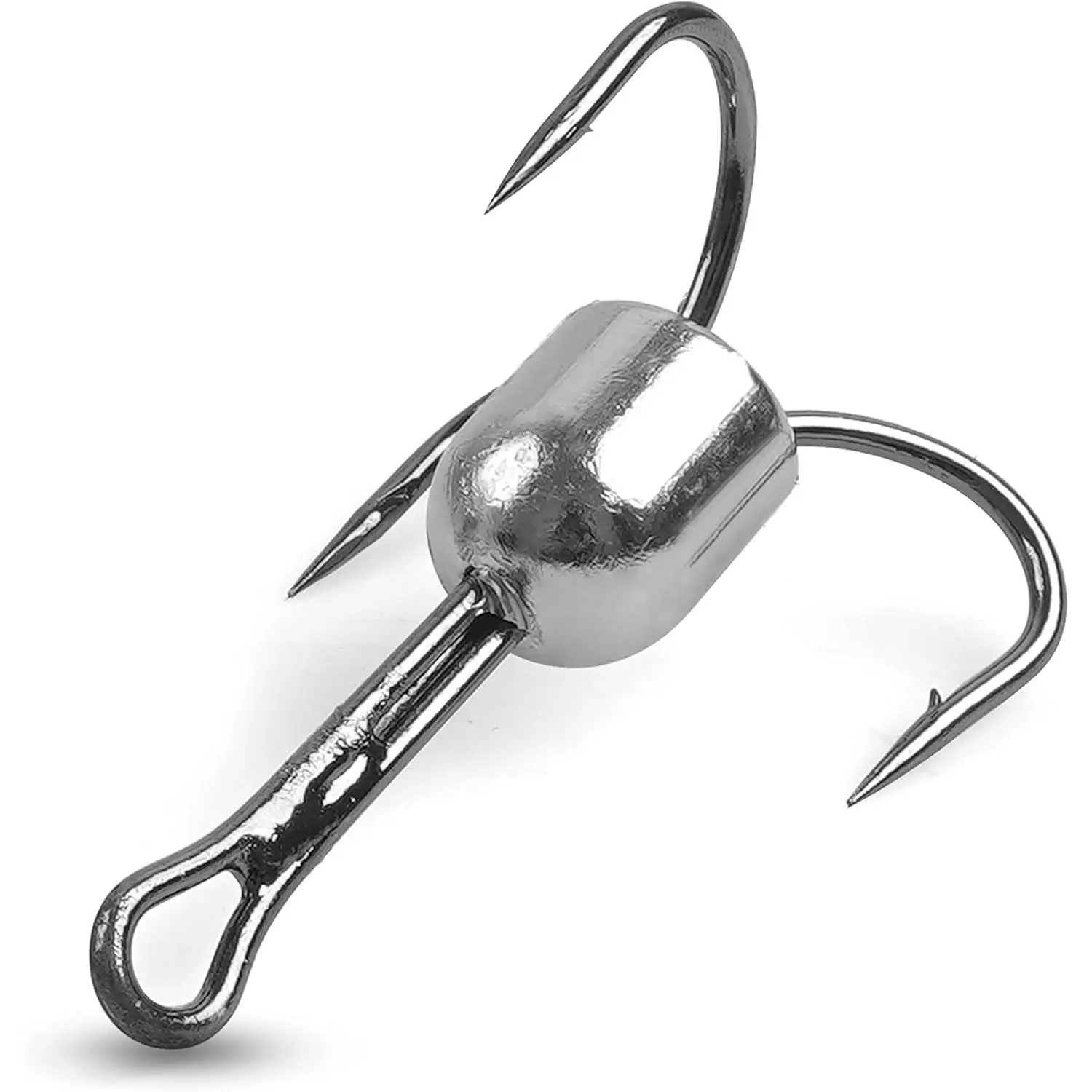 Snagging Hooks Weighted Treble Hooks,5pcs Large Weighted Treble Fishing Hooks Bunker Snag Hooks with Weight for Baitfish Trout Salmon 5/0 6/0 8/0 10/0
