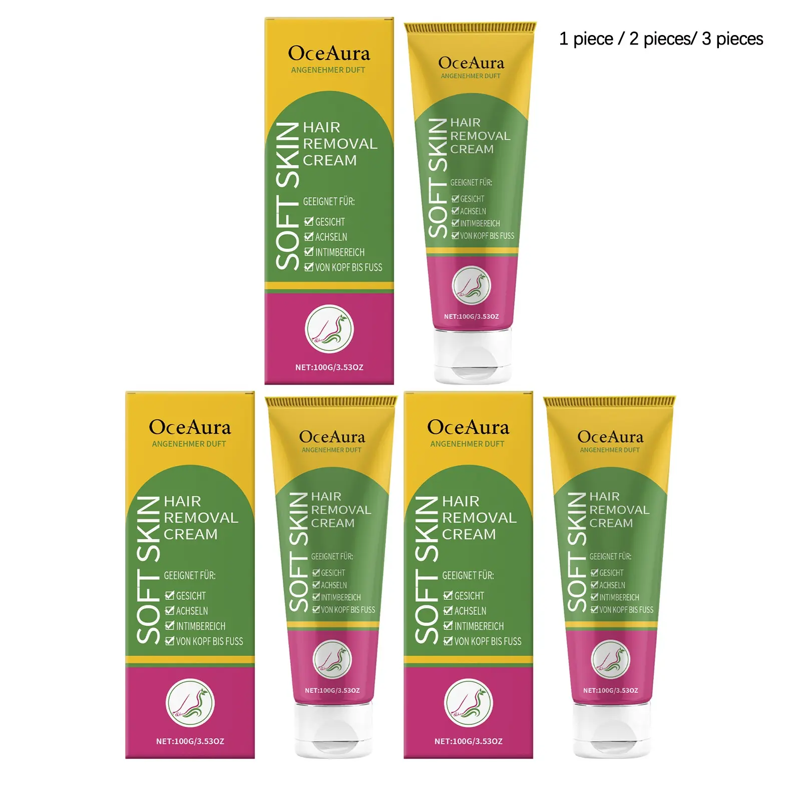 Gentle Exfoliating Cream (100g), Mild Cleansing, Moisturizes Body Skin, Smooths & Softens, Refreshes, Daily Skincare Care