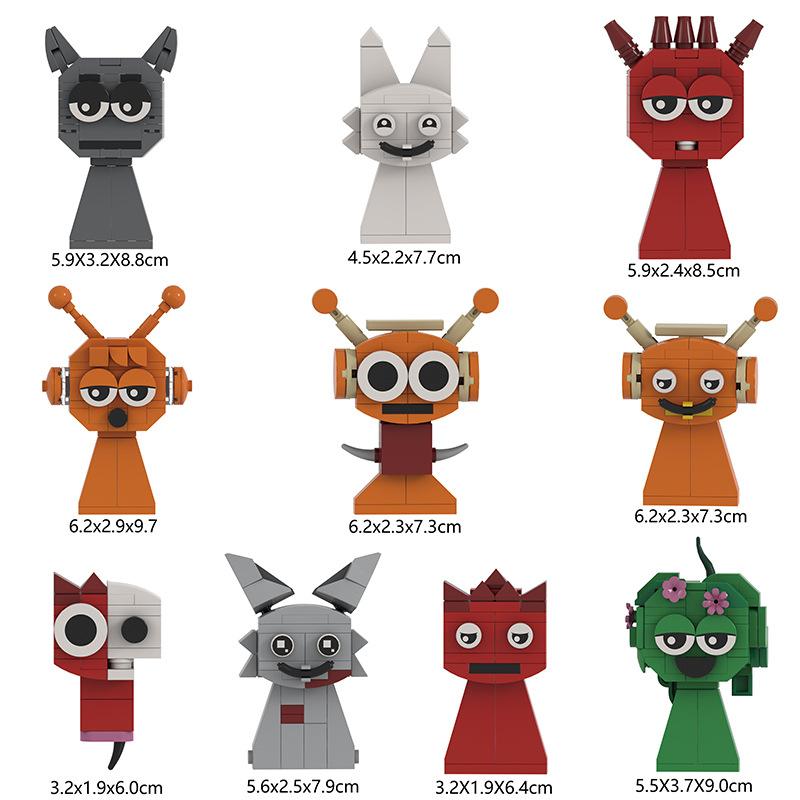 Sprunki Blocks Toys Sprunki Building Blocks Model Children's Educational Oren Wenda Building Block Toys for Kids Birthday Gift popular