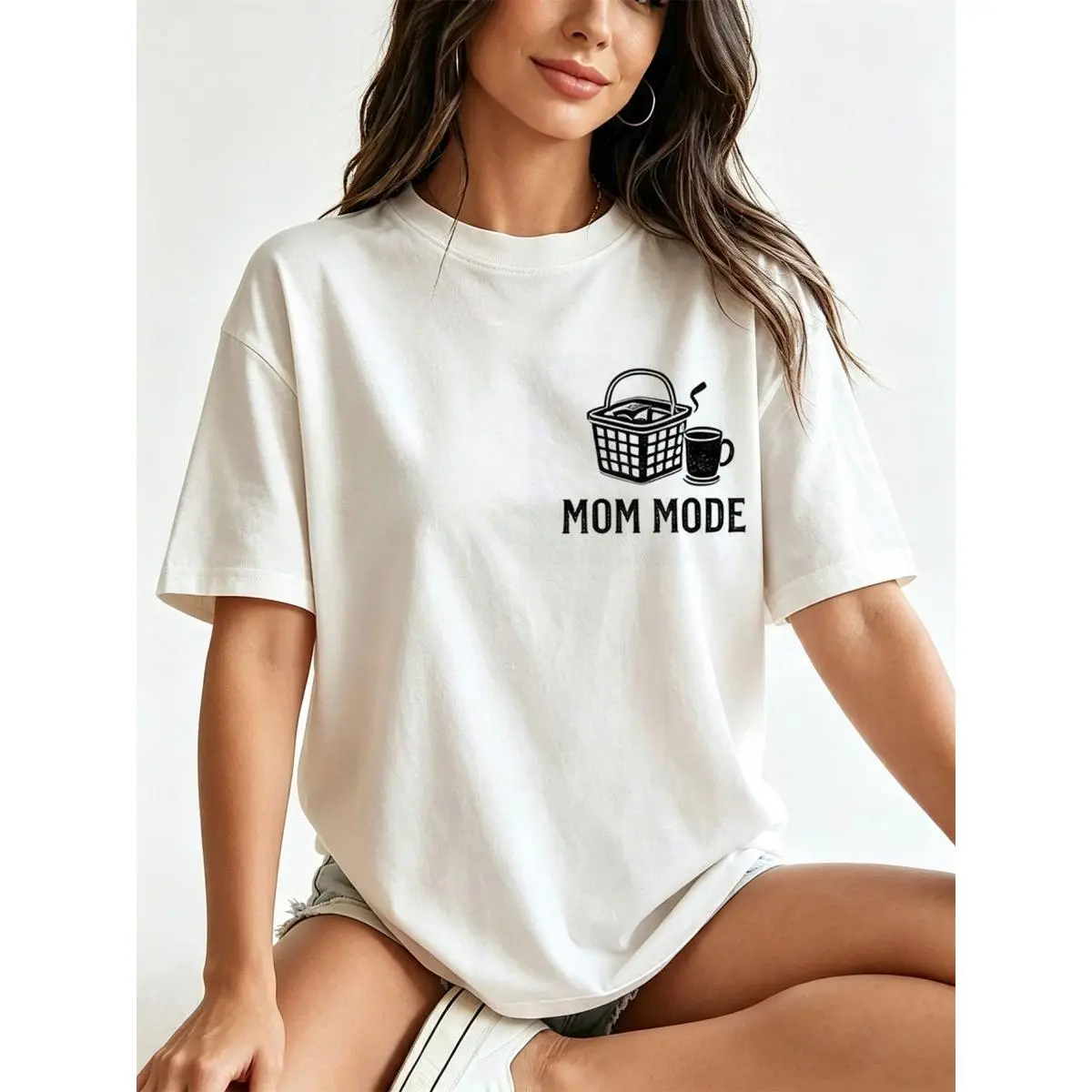 Mom Mode Shirt, Chaos Coordinator Graphic Tee, Funny Mom Life T Shirt, Busy Mama Gift Teeboutique tees,printed tee,Casual Street tee