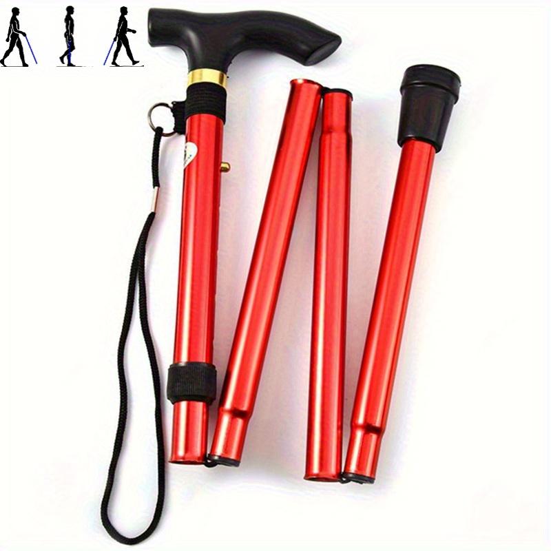 5-level Adjustable Height Folding Cane, Foldable Aluminum Alloy Walking Stick With Adjustable Height- Lightweight And Durable For Hiking And Travel