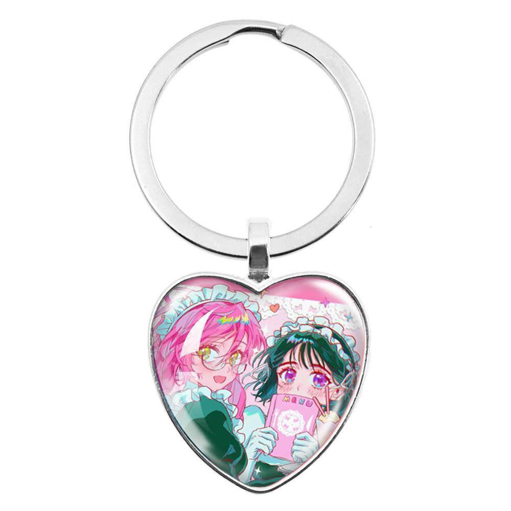 ALIEN STAGE Mizi Sua Till Ivan Hyuna Luka Glass Pendant Keychain Jewelry Accessories Souvenir Key Ring Fans Gift Necklace