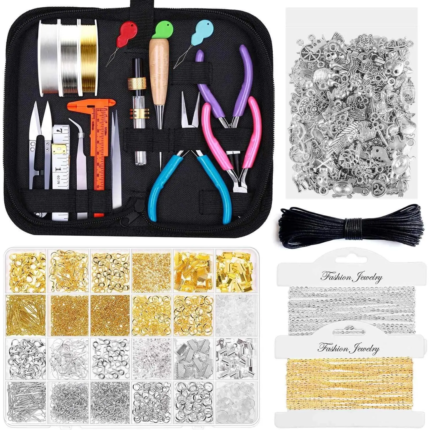 Making Kit - Adults Supplies with Tools, Wires, Findings & Charms for Making & Repair