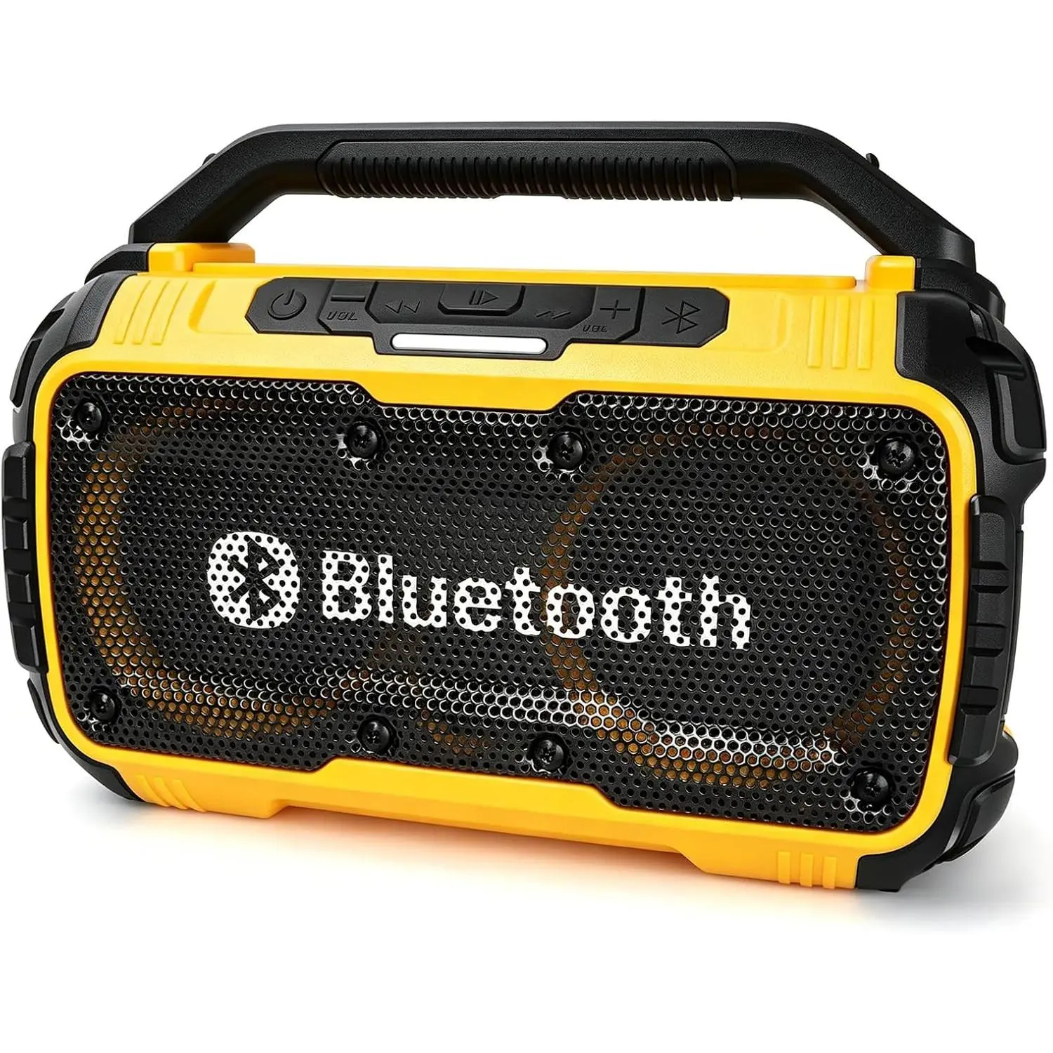 Cordless Bluetooth Speaker Compatible with DeWalt 20V Max Batterty, 80W Portable Outdoor Wireless Boombox, Durable for Jobsites, Phone Holder Included(Tool Only)