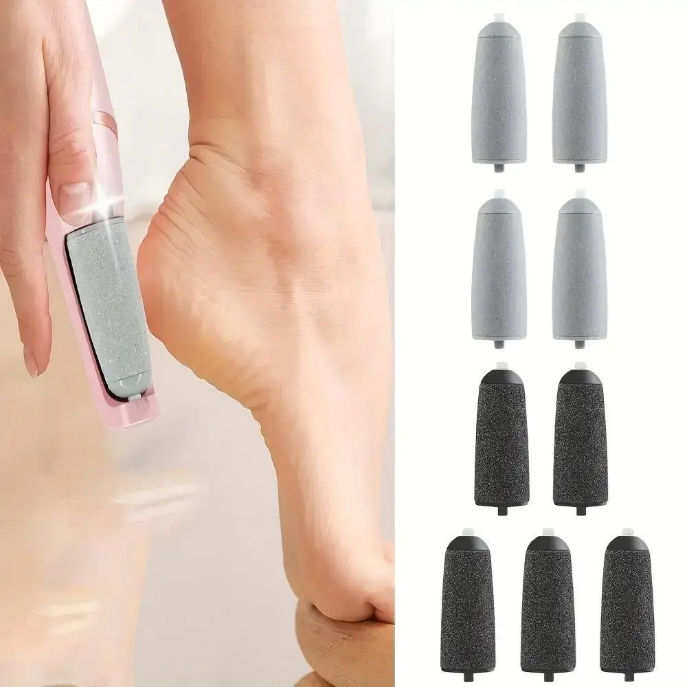 9-Pack Easy Swap Replacement Roller Heads with Crystal Discs, 5 Coarse & 4 Fine Grits to Exfoliate Hard Skin for a Smooth Finish