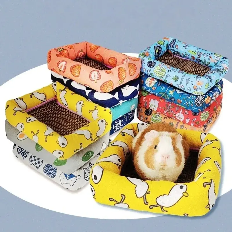 New Canvas Washable Breathable Cushion Bed for Small Rodents, Multi-Size Hamster & Gerbil Sleeping Bed, Guinea Pig Habitat Accessory