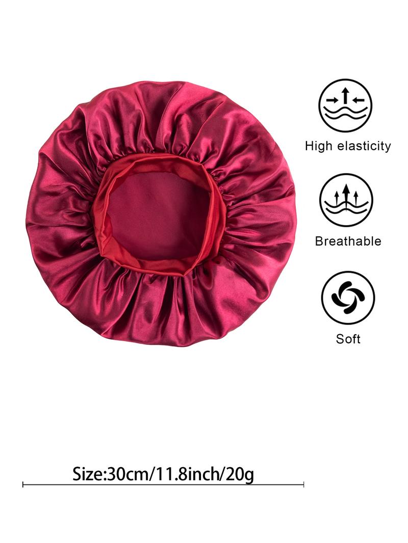 Women's Elegant Plain Color Elastic Hair Bonnets for Gift, Summer Outfits 2025 Trendy Soft Comfy Haircare Sleeping Bonnets for Preserving Hairstyle, Lightweight Chic Accessories for Daily Use