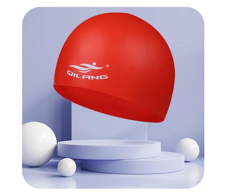 Silicone swimming cap Adult and child universal waterproof ear protection swimming cap