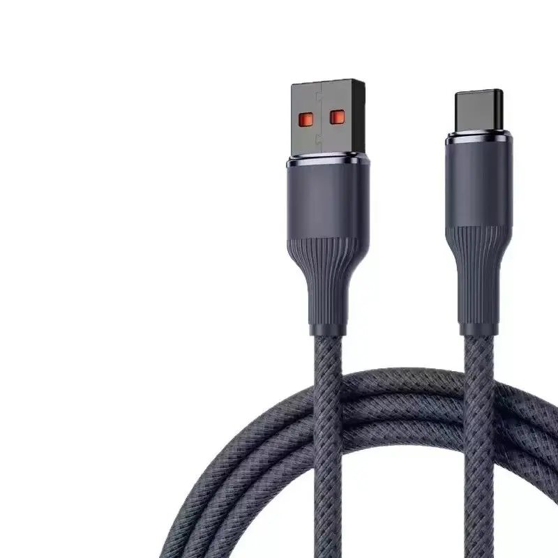 1.5-meter (4.92ft) USB-TYPE-C lava braided tungsten gold data cable 100W super fast charging suitable for Type-C series fast charging cable Usb To C Cable