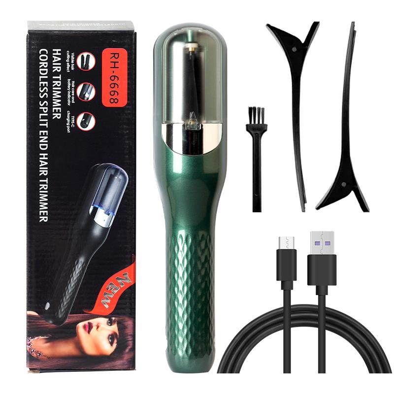 USB Rechargeable Multi-Functional Hair Split End Trimmer, Portable Electric Hair Clipper for Home Use, Built-in Battery for Easy Charging