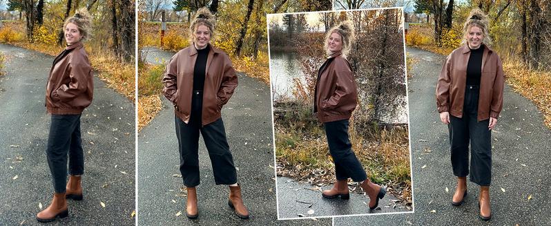 Yousify Womens Leather Jacket Oversized Faux Casual Zip Up Bomber Motorcycle Jackect Trendy Fall Winter Clothes S-XXL