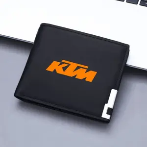 Leather Wallet for Ktm Exc Duke 390 200 790 890 690 250 125 990 Adventure Rc390 300, Business Bank Card Coin Purse, Short Pocket Design