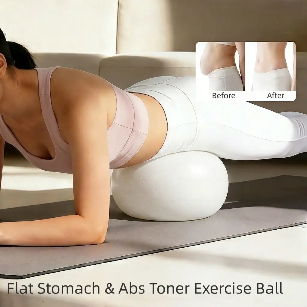 1pc Deep Core Pilates Mini Ball, Flat Stomach & Abs Toner, Small Yoga Ball, Fitness Ball, Workout Ball for Postpartum Recovery, Pelvic Floor Muscle Training, Workout Equipment