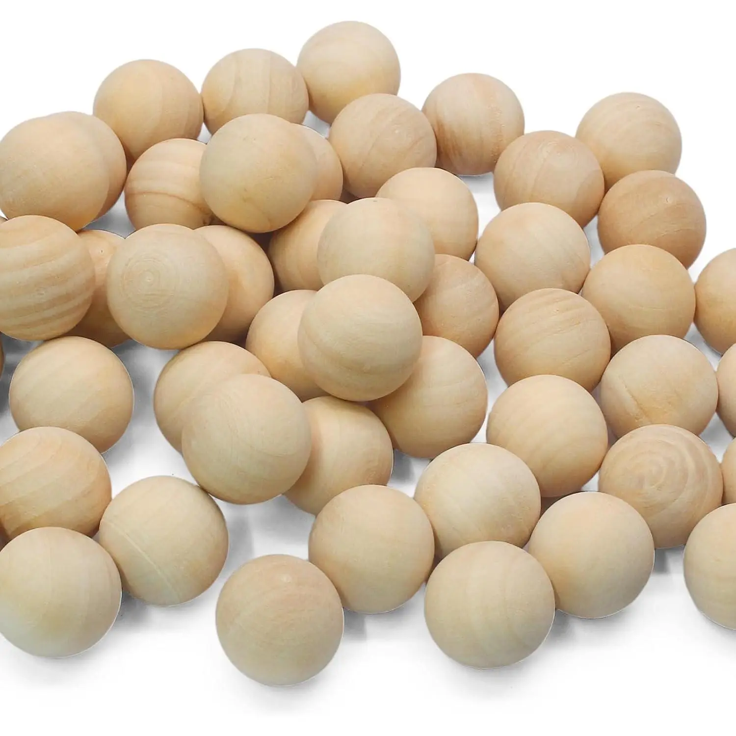 3/4 Inch Unfinished  Wooden Balls, 50 count | Hardwood, Round  Balls, For DIY Crafts Projects