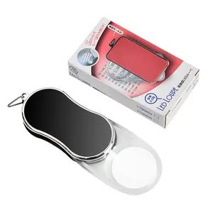 Portable Foldable Led Magnifier Loupe 3/5X Magnifying Glass for Elderly Book Reading Jewelry Appraisal
