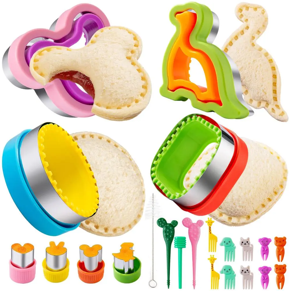Sandwich Cutter and Sealer Compact Lightweight Travel Friendly Food Shaper, Great for Road Trips Outdoor Picnic and Camping Snack Making