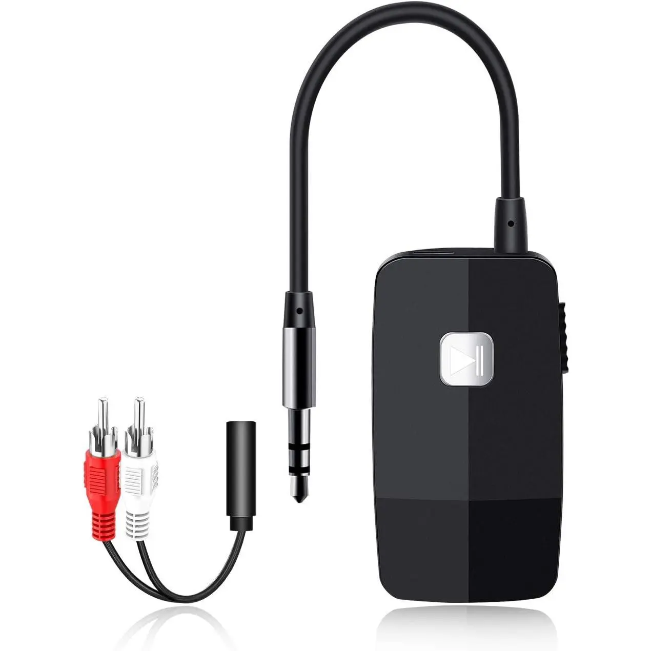 Upgraded  5.4 Receiver for Speaker,  Audio Adapter for  Audio  Stereo with 3.5mm  Jack, 20 Hours Playtime,  Connection to 2 Phones, Easy Control /Off Slider