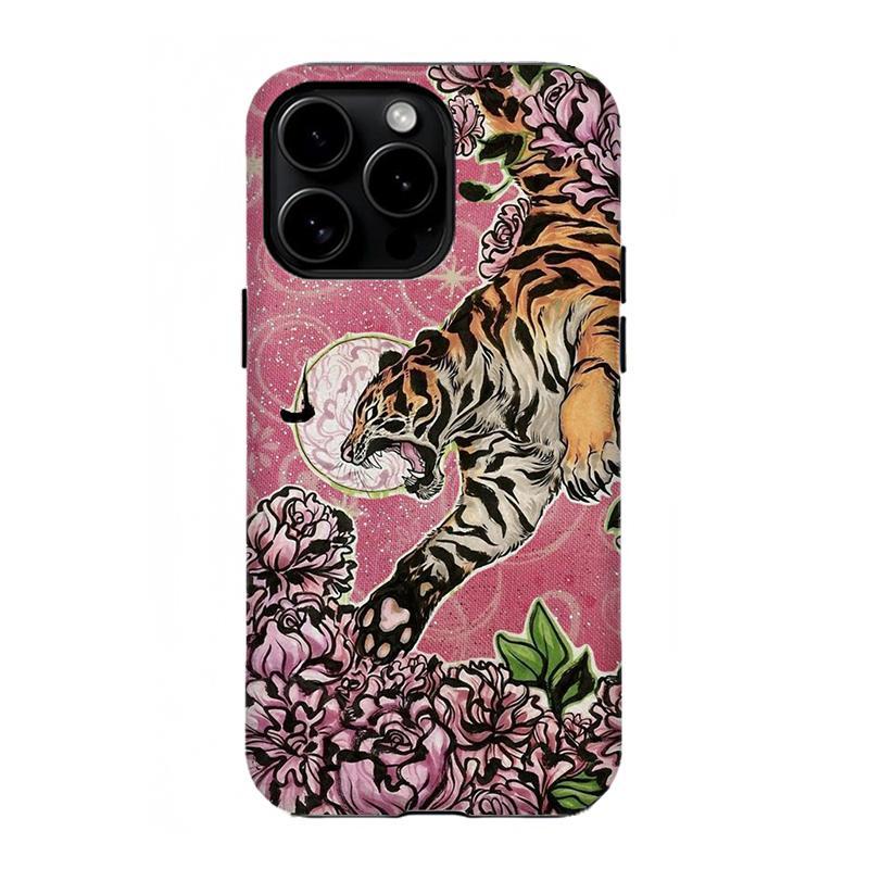 Wild Tiger & Panther Phone Case Tough Protective Cover for iPhone 16 15 14 13 12 11 17Pro Max Samsung S25 S24 S23 S22 Ultra Gifts for Fans Men Women Phone Accessories