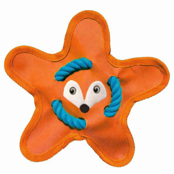 Durable Oxford Flying Disc with Rope Handle - Squeaky Crinkle Dog Frisbee for Outdoor Fetch, Soft Heavy-Duty Cloth Flyer for Training & Chewing, Weather-Resistant Interactive Toy for Medium to Large Breeds surprise gift shaped harness Bungee