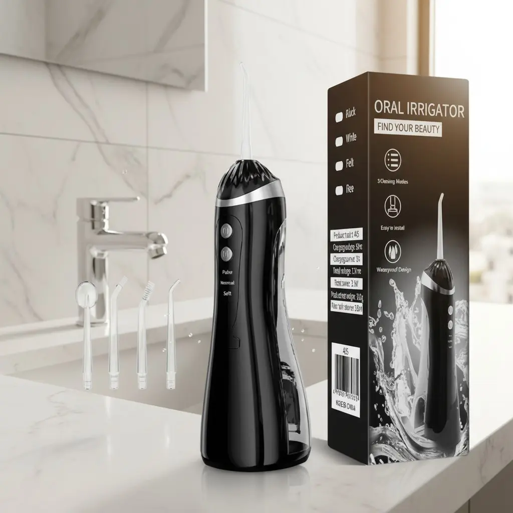 USB Rechargeable Portable Wireless Waterproof Handheld Oral Irrigator, 3 Modes, 4 Nozzles, Electric Dental Cleaner, Water Flosser