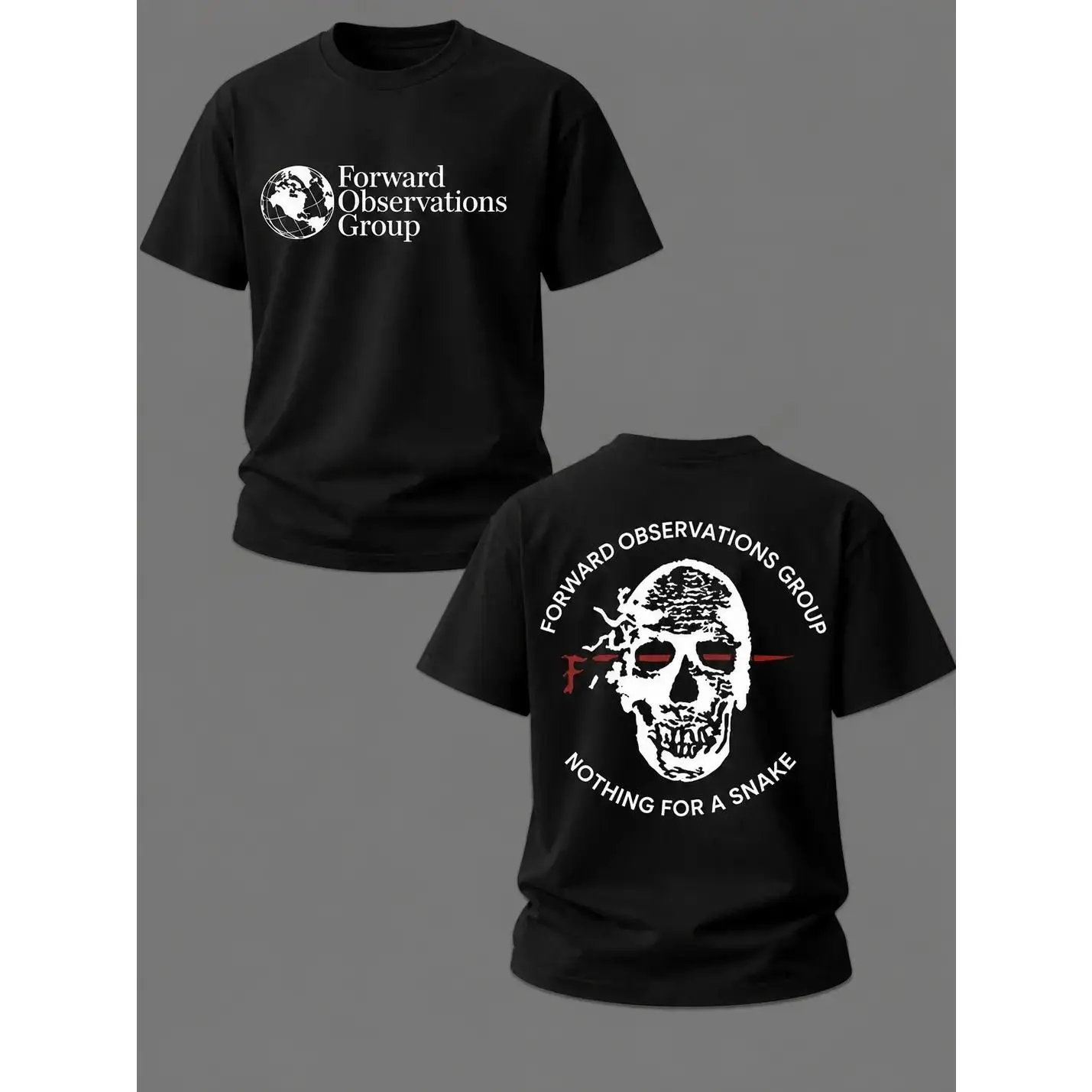 🪖 💀 Forward Observations Group Skull Tactical Shirt Military Recon Graphic T-Shirt Nothing For A Snake Combat Operator Patriot Tee Veteran Gift Outdoor Shooting Range Apparel For Men