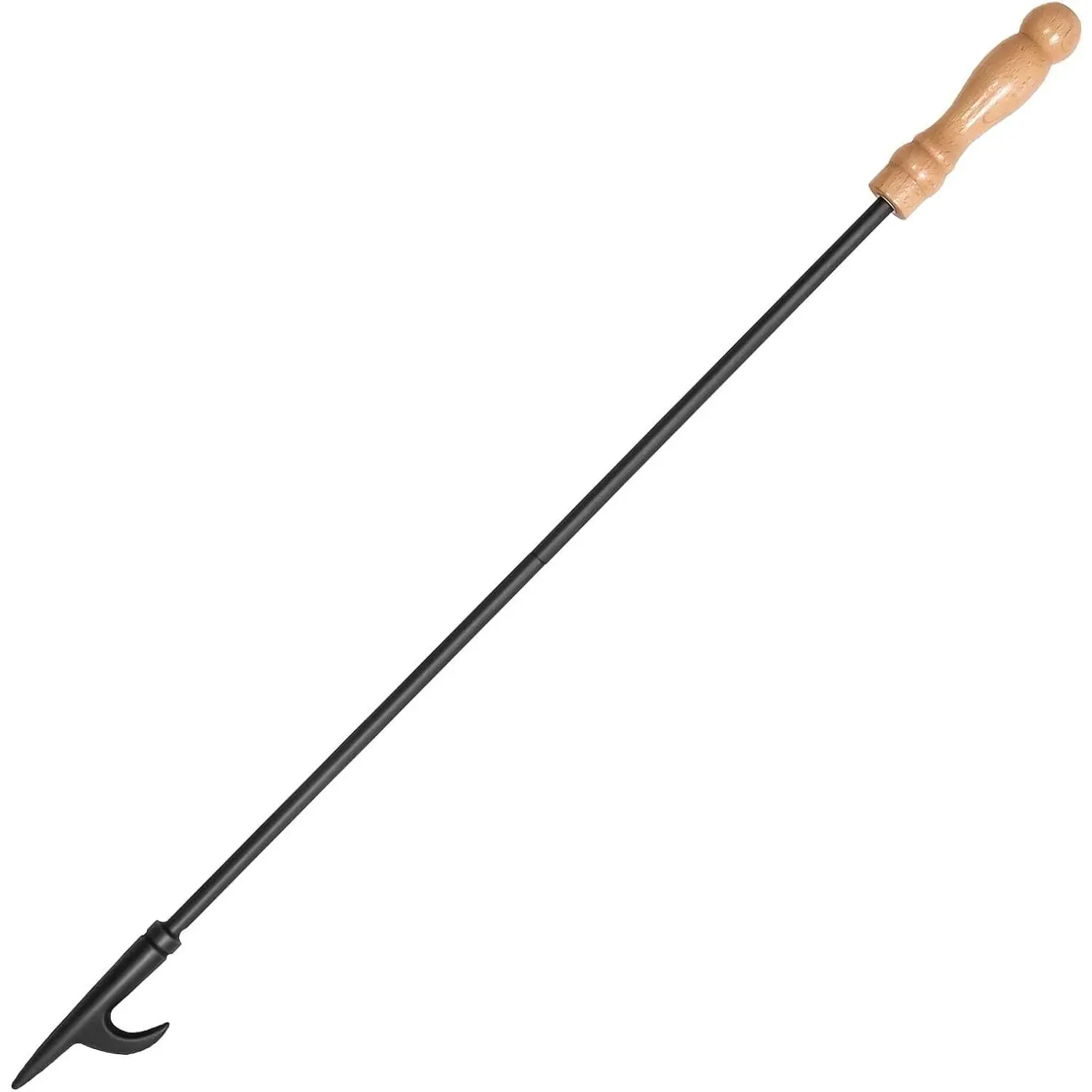 32 in Wrought Iron Fire Pit Poker - Heavy-Duty Steel Long Rod, Rust-Resistant Log Grabber for Exterior Wood Fire Pits, Indoor Home Supplies, Outdoor Fire Pits
