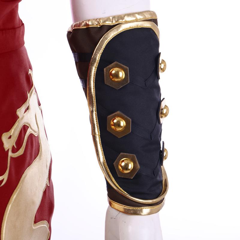 Mortal Kombat Liu Kang Costume - Official Replica Outfit for Cosplay & Halloween Red Menswear Stylish Beige Fashion Plain