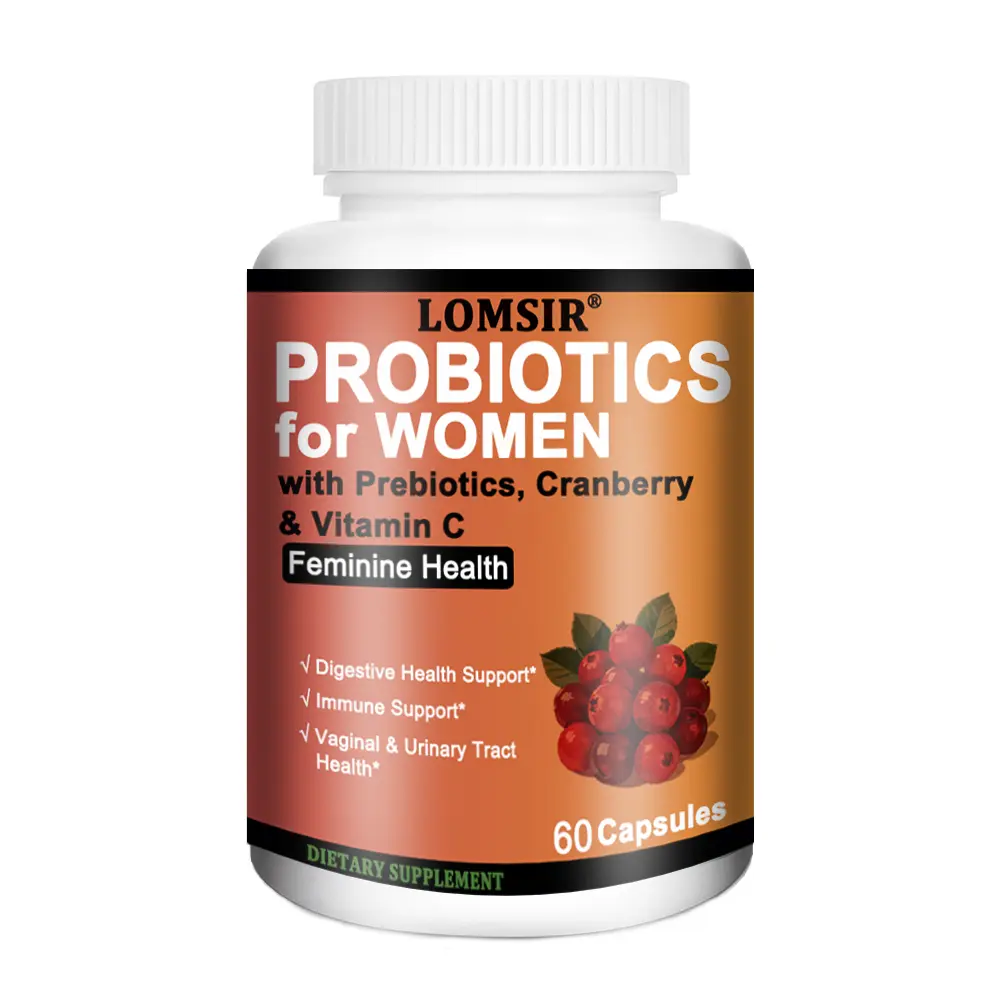 Probiotics for Women with Prebiotics, Cranberry & Vitamin C - 60 Capsules (30 Day Supply) - Probiotics Support Gut Balance, Urinary Tract Health for Women