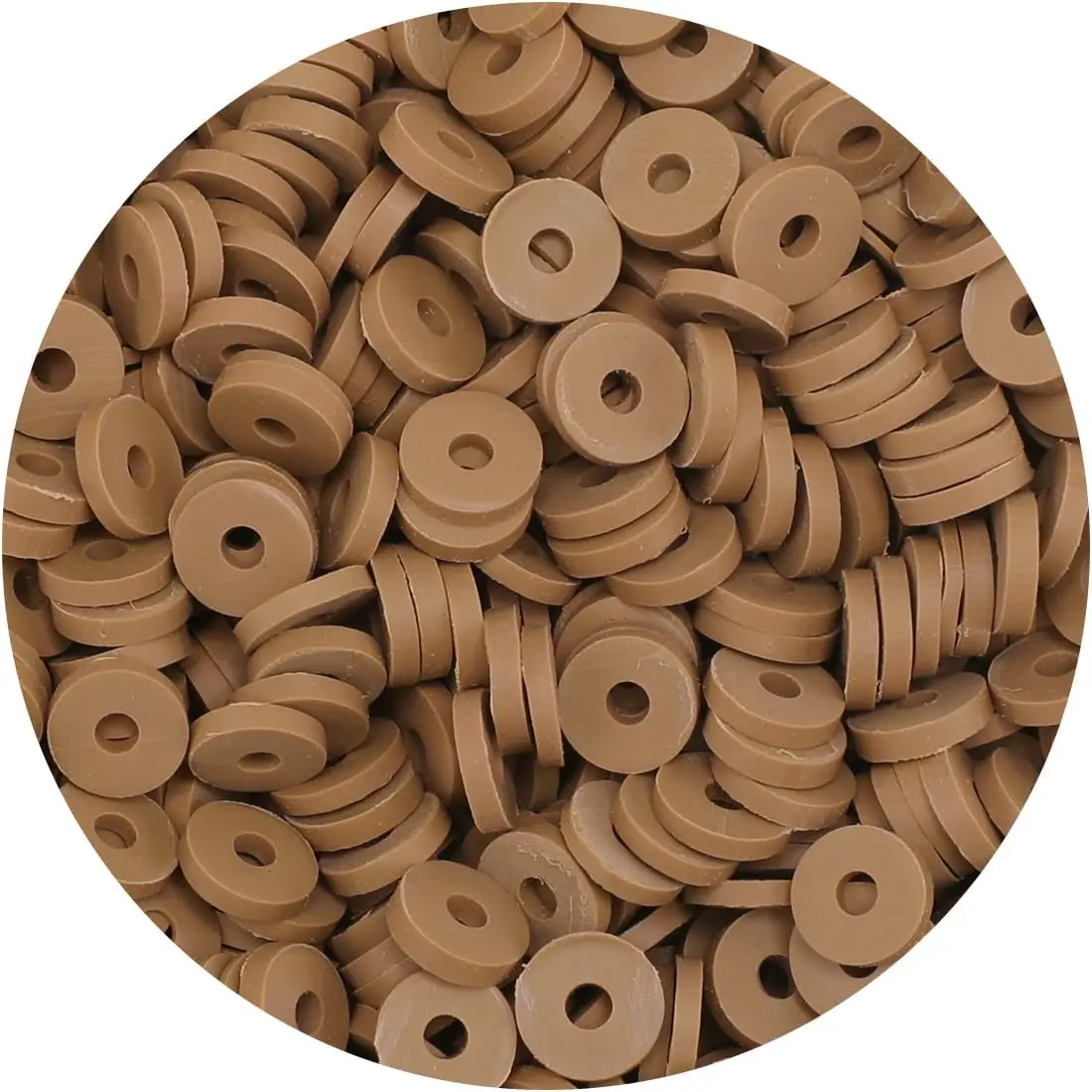-2000pcs Light Coffee Clay Beads (6mm), Heishi Beads for  Making, Ideal for Bracelets and Necklace Earring Accessories