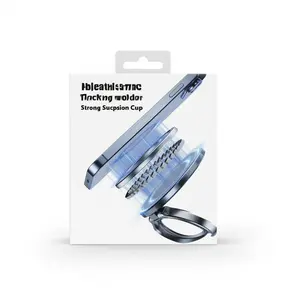 Hbleathle37nc Universal Car Phone Holder, Stainless Steel Adjustable Mount with Strong Suction Cup for Dashboard Smart Tracking