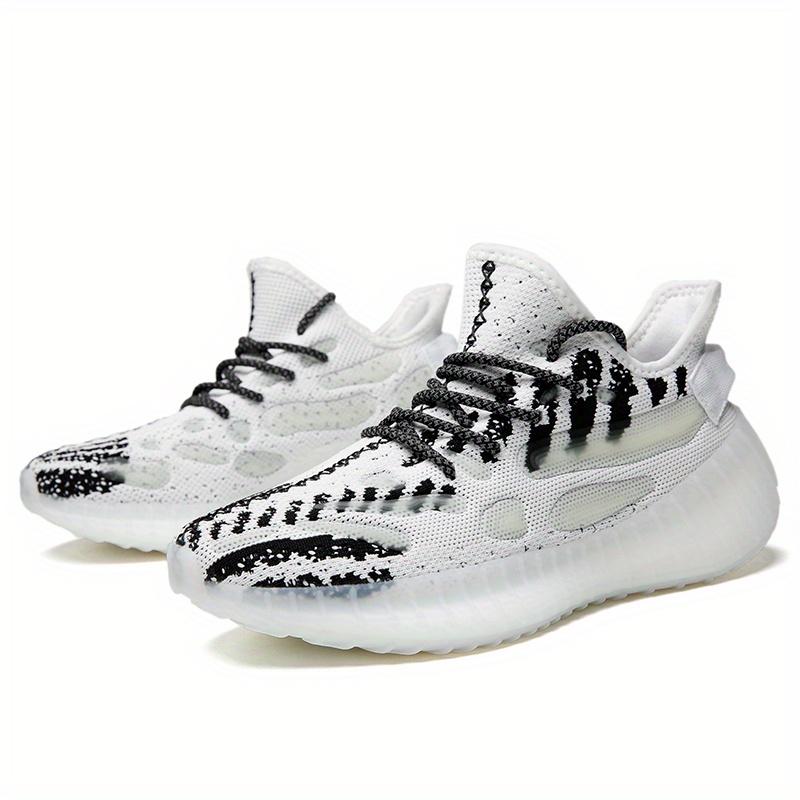 LISM Men's Coconut Running Shoes with Nightlight Accents, Lightweight Low-Top Design for Running and Casual Wear, Breathable Fabric Upper, Rubber Sole, Striped Pattern, Spring/Summer/Fall Season, Athletic Style