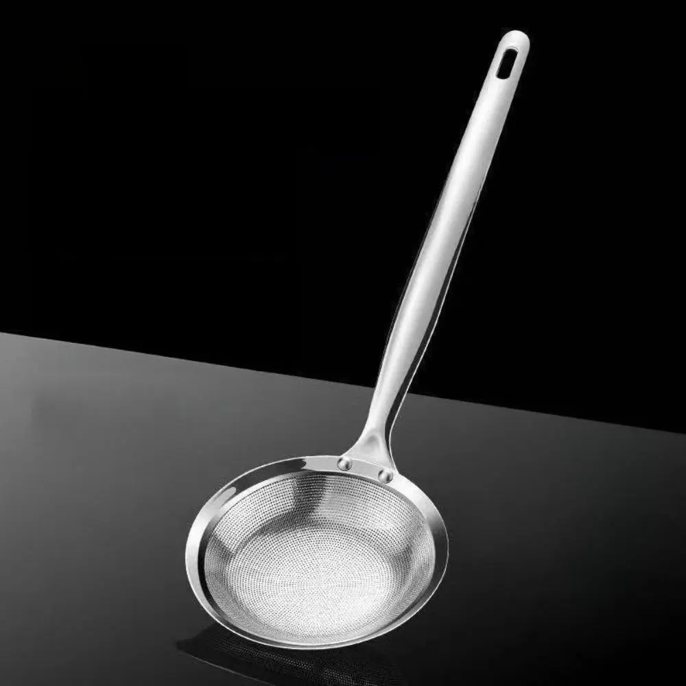 Fat Skimmer Spoon - Large-Size Fine Holes Stainless Steel Cooking Accessory, Sturdy Top Kitchen Gadget for Removing Oil, Foam from Fried Food