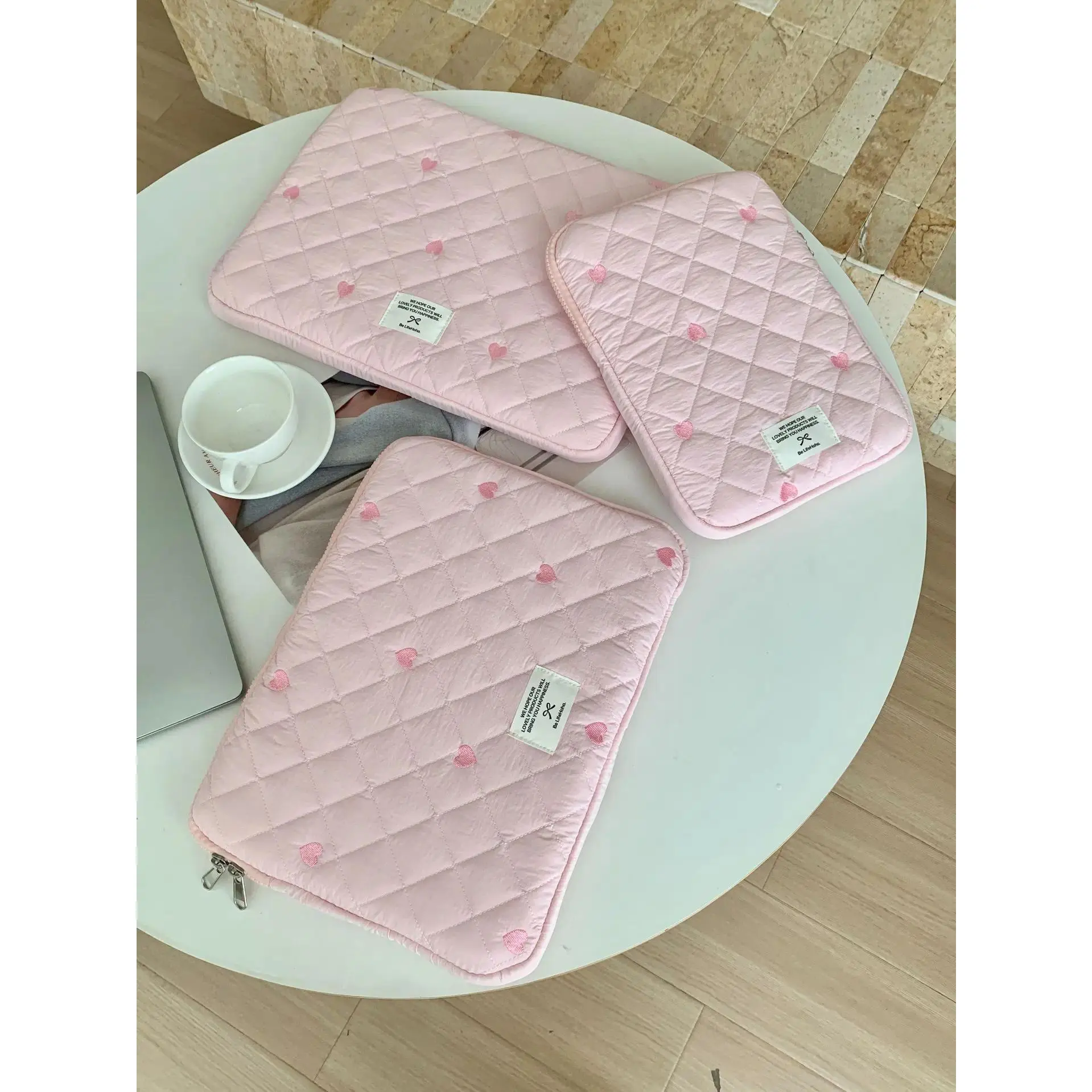Cute Print Love Embroidery Laptop Bag 11 13.3 14 15 15.6 16 Inch Computer Bag Protection Case Laptop Sleeve Computer Case Bag