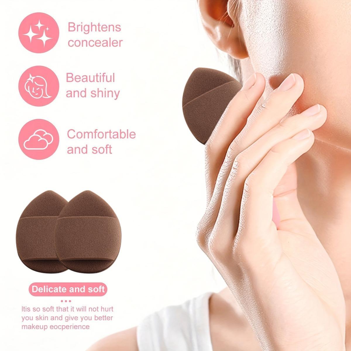 Beauty Tool Set Includes Makeup Brushes, Beauty Blender, Finger Puffs, Cushion Compact, Powder Puff, Cleansing Puff, Hair Tie, Travel Bag