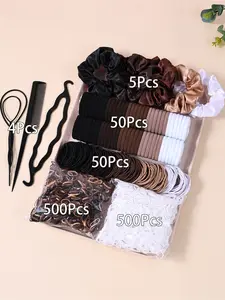 1,109-piece hair tie and comb set, hair styling tools kit, summer fresh and cool hair accessories