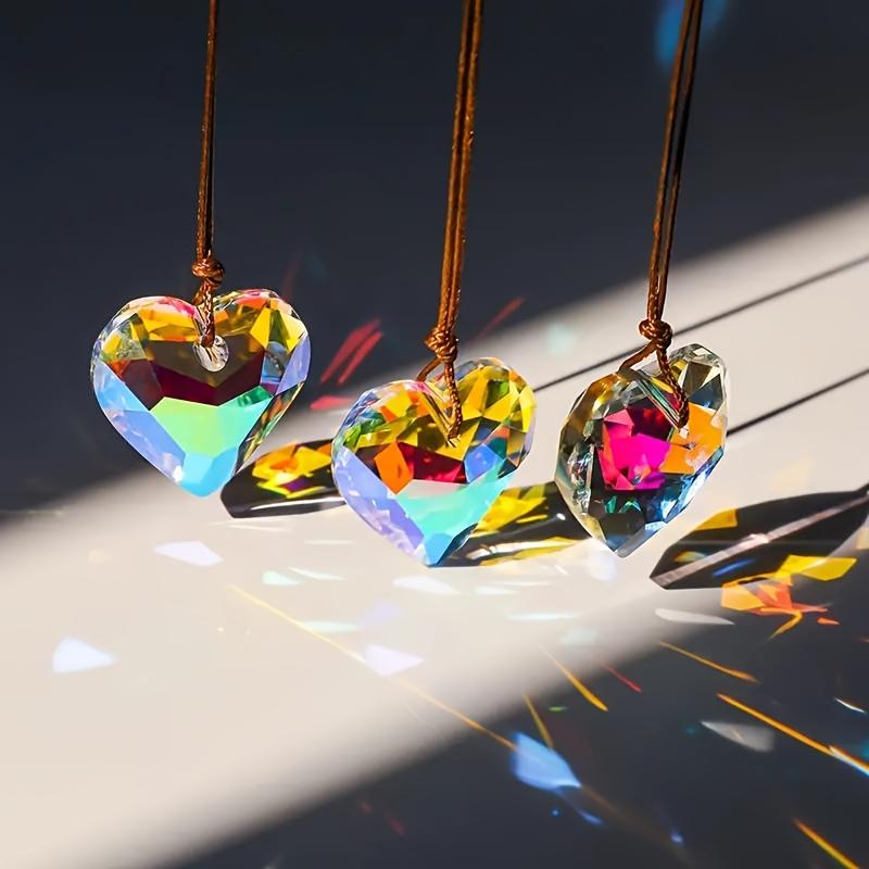 Crystal Heart Ornaments,2-Pack 30mm Crystal Heart Ornaments, 2-Pack Valentine'S Day Birthday Christmas Gift, Gifts for Mother's Day,2-Pack Crystal Light Catchers