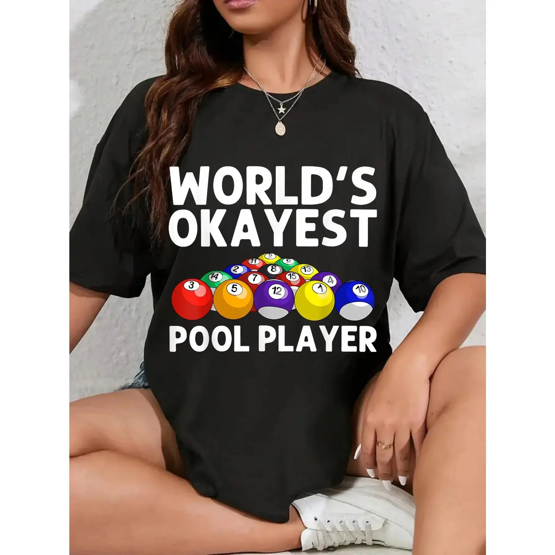 100% Cotton 8 Ball Pool Gift Billiards Accessories & Stuff Funny Billiards Art For Men Women Billiard Lover Pool Player T-Shirt.