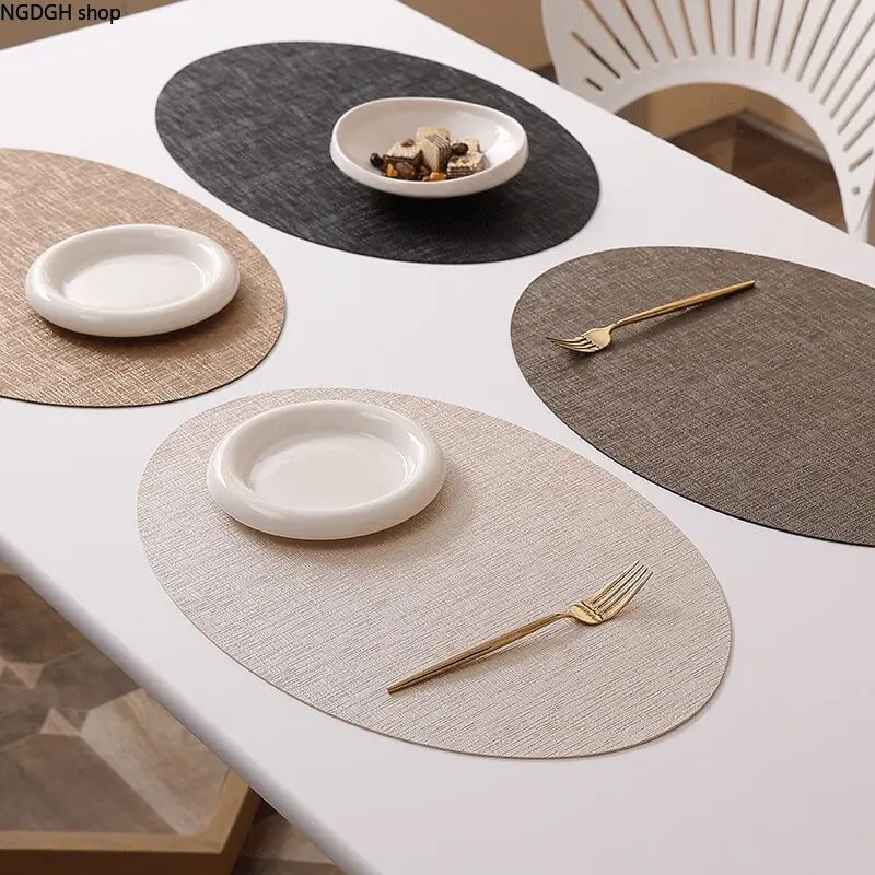 Table Mat - Cute Oval Woven Placemat Set Heat Resistant Dining Table Mats for Kitchen Home Everyday Use