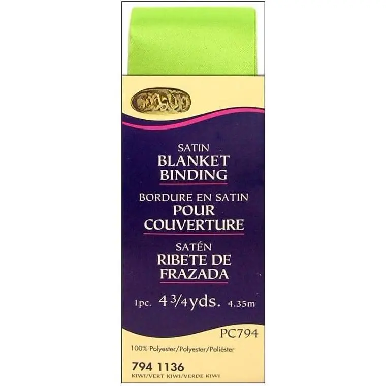 Wright Products  Single Fold Satin Blanket Binding 2" X4-3/4yd,