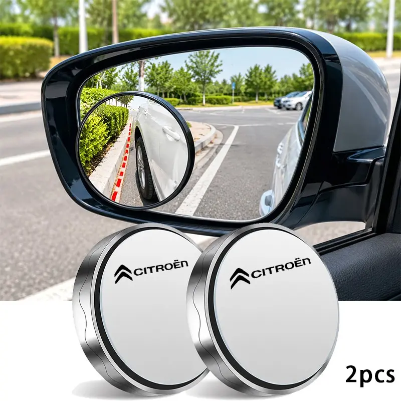Citroen 2pcs Blind Spot Mini Mirror, 360-Degree Rotating, Reverse Parking Aid, Eliminates Blind Spots, Safe Lane Change, Easy Install