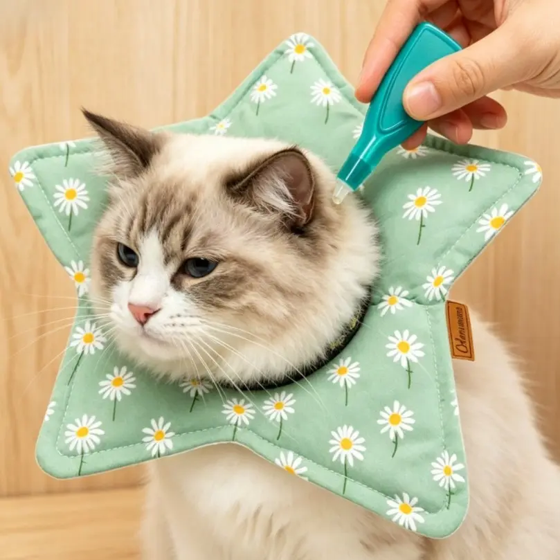 Ultra-Light Soft Elizabethan Collar for Cats and Dogs, Post-Op Pet Safety Harness, Anti-Scratch Comfortable Neck Strap