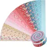 ShinyStitch Precut Cotton Fabric Strips Roll - 13 Options, 100% USA Cotton, 5.5 oz Medium Weight, 40 Strips (2.5"x44"), Soft Material, Reliable Fabric, Anti-Fray Pinked Edges, Breathable, Low-Shrink, Print-Retaining, for Quilting, Purses, Coasters