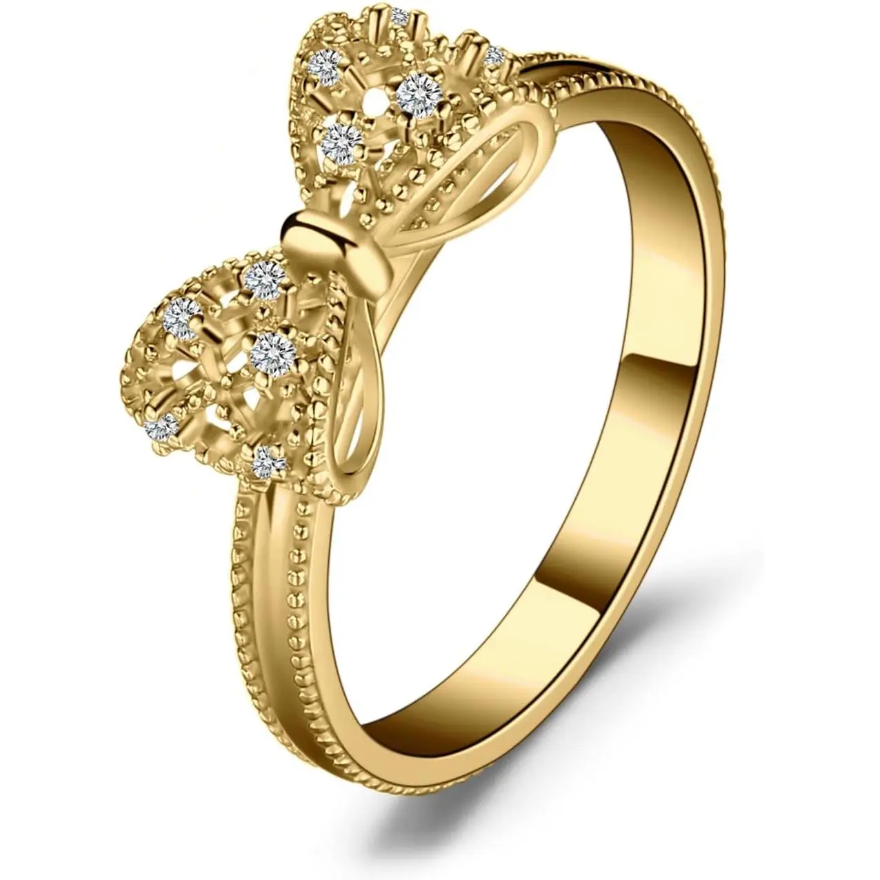 14k White Yellow Rose Gold Plated 925 Sterling Silver Rings for Women, Cubic Zirconia Promise Rings for Her, Stackable Wedding Bands Rings for Women Infinity Forever Love Knot Ring