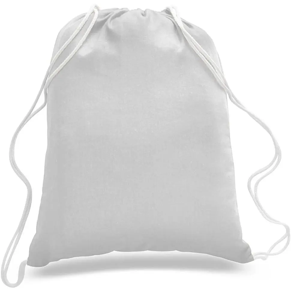 12 Pack Bulk Cotton Canvas Drawstring Backpack Bags (14" W x 18" H) - Perfect for DIY, Crafts, Events & More